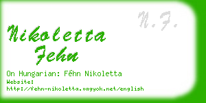 nikoletta fehn business card